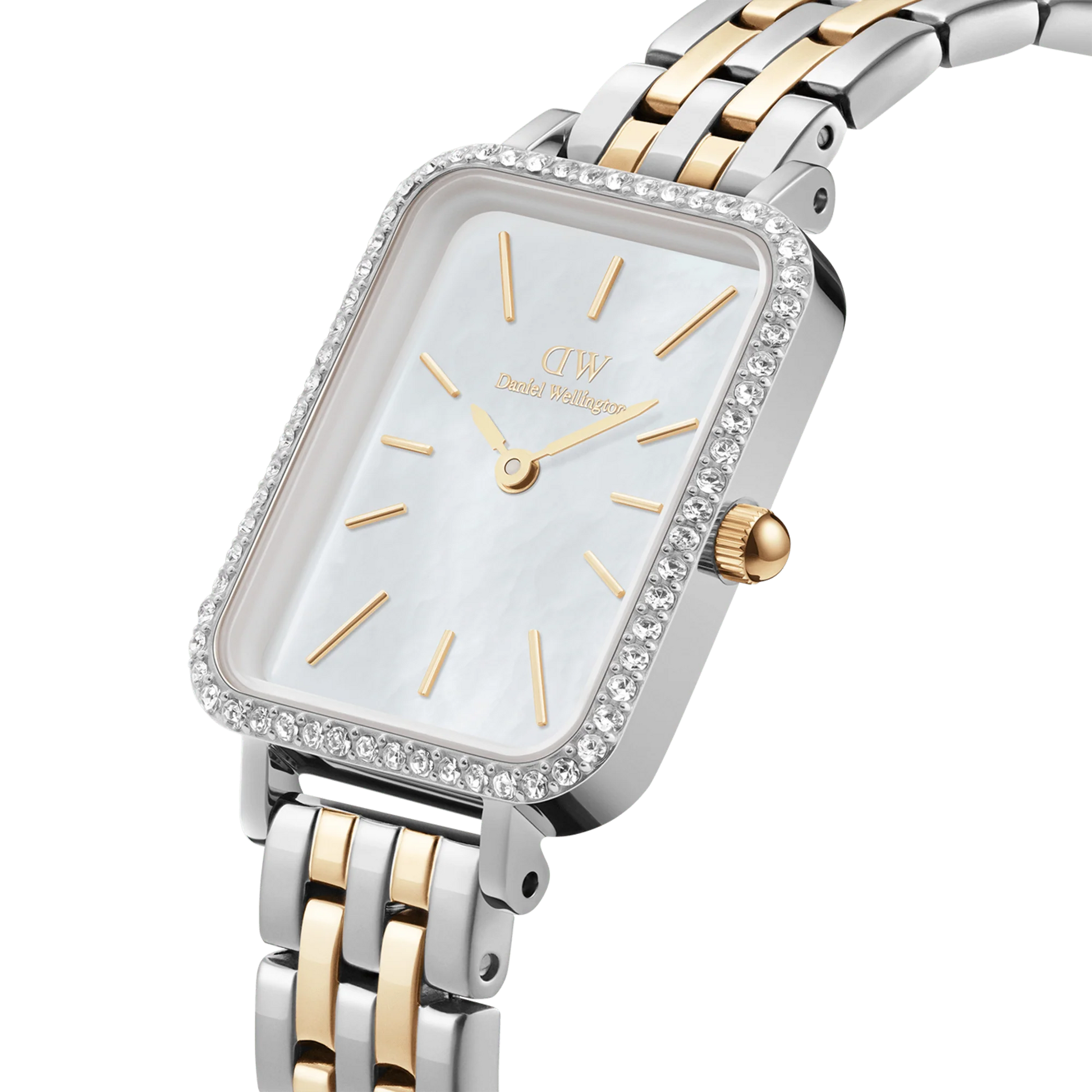 Daniel Wellington – Quadro Lumine Bezel 5-Link Two-Tone MOP