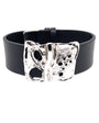 LEÐURARMBAND – SILFURPLATA