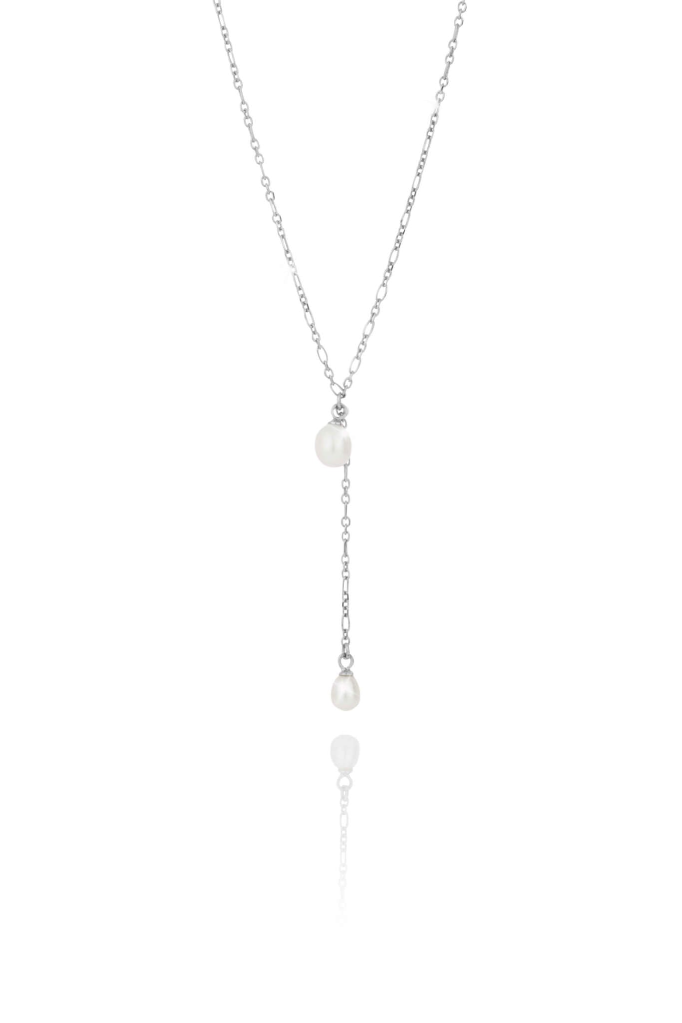 BYLOVISA – HAF – FÍN KEÐJA MEÐ 2 PERLUM