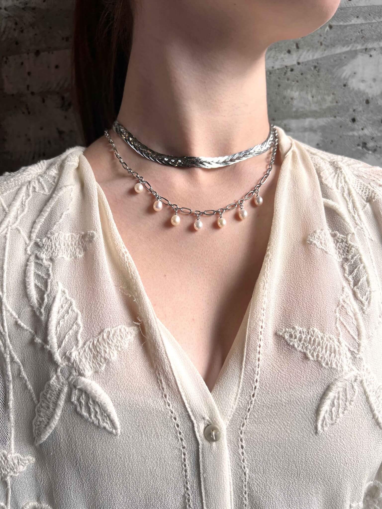 BYLOVISA – HAF – GRÓF KEÐJA MEÐ 7 PERLUM