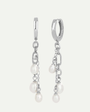 BY•L – Haf eyrnalokkar með 3x perlum - rhodium