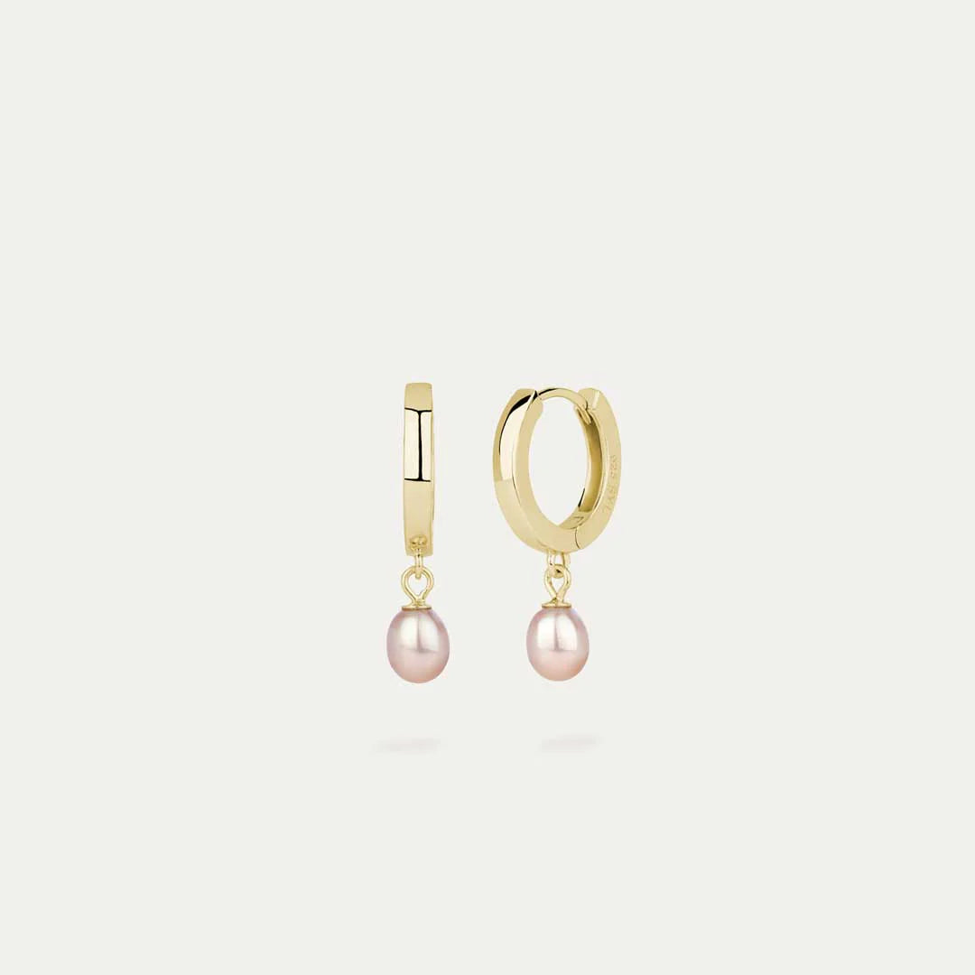 Haf Pink hoops lokkar - Bleik perla