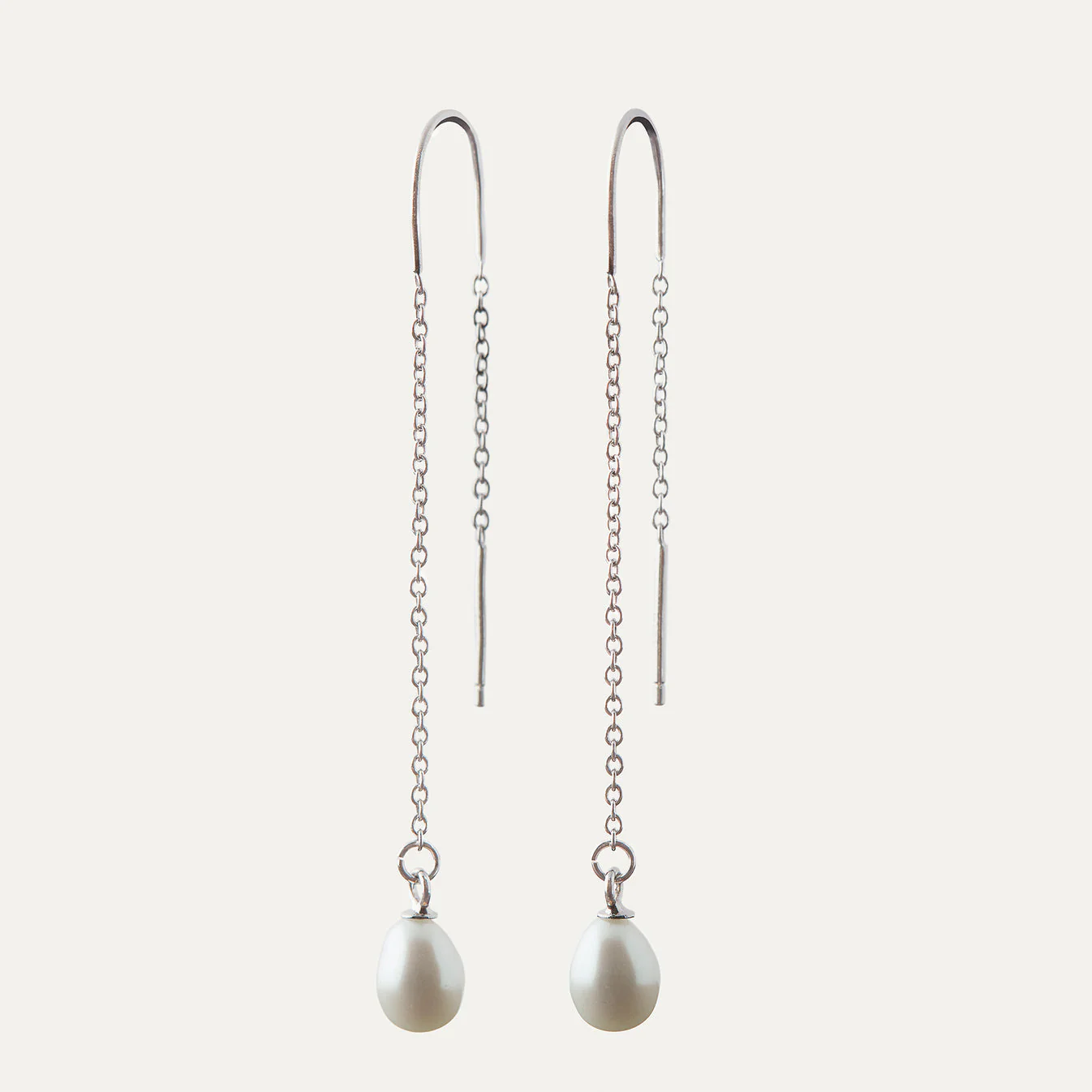 BY•L – Haf threaders PERLU – rhodium