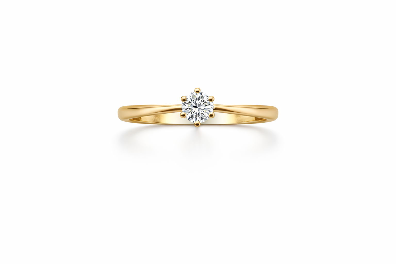 GULLHRINGUR – 14 KT – DEM 0,30 ct