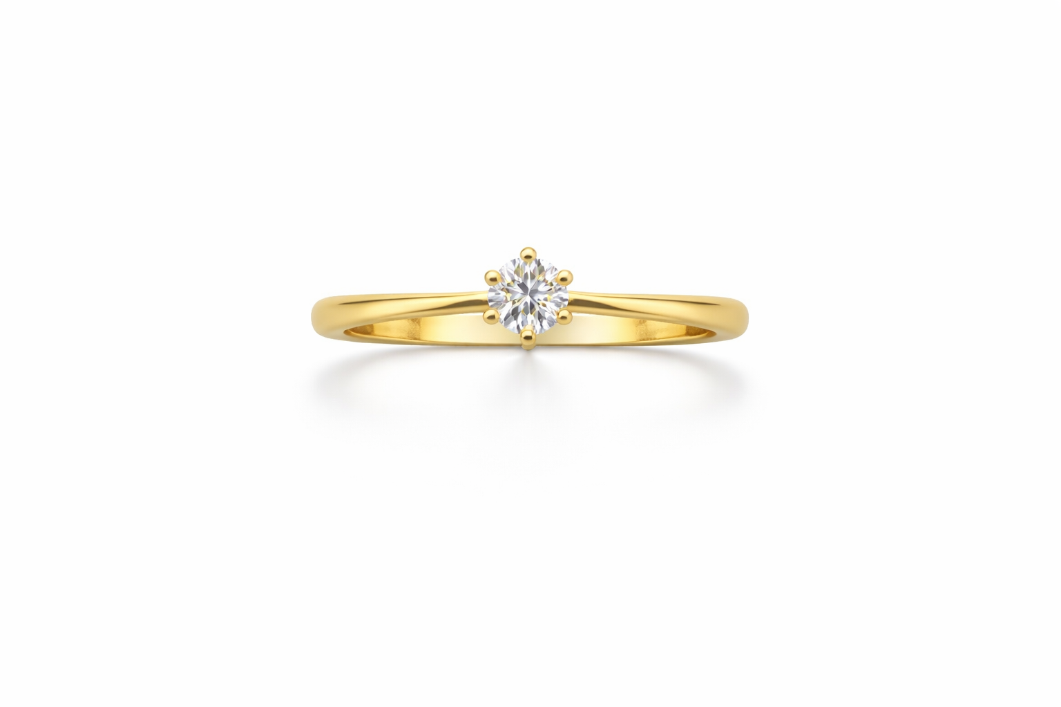 GULLHRINGUR – 14 KT – DEM 0,25 ct