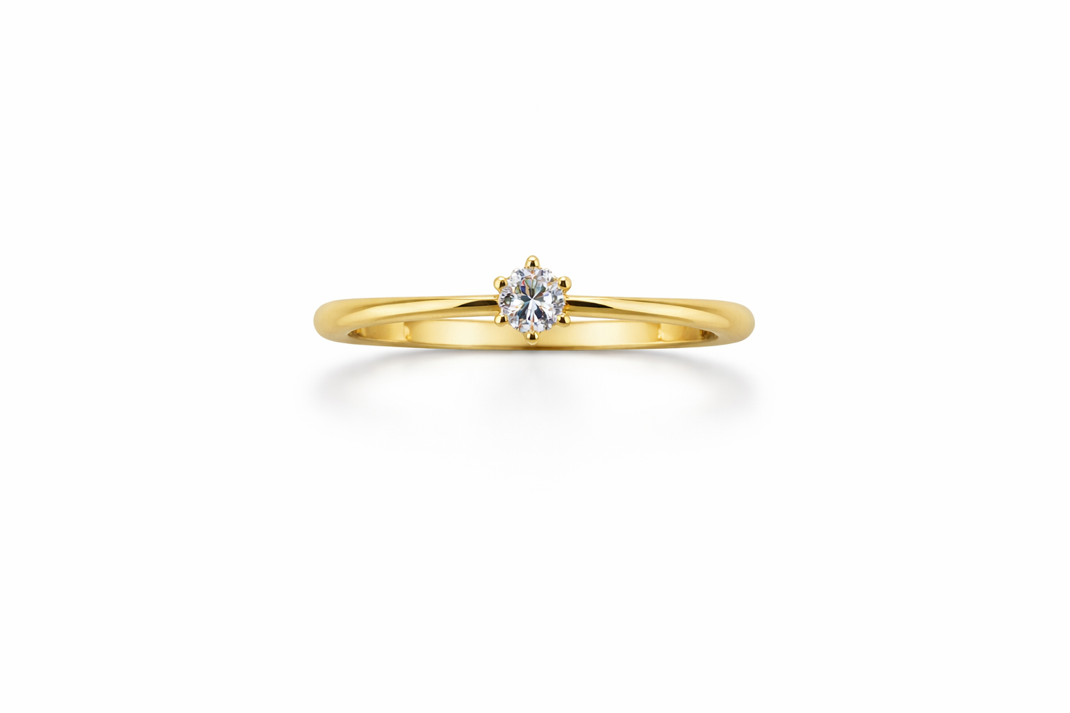 GULLHRINGUR – 14 KT – DEM 0,20 ct