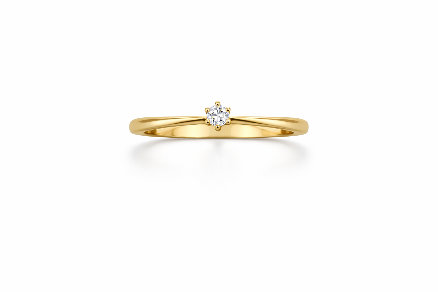 GULLHRINGUR – 14 KT – DEM 0,15 ct