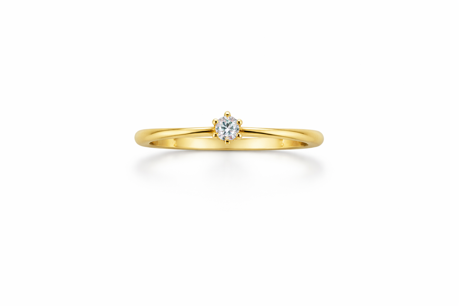 GULLHRINGUR – 14 KT – DEM 0,10 ct