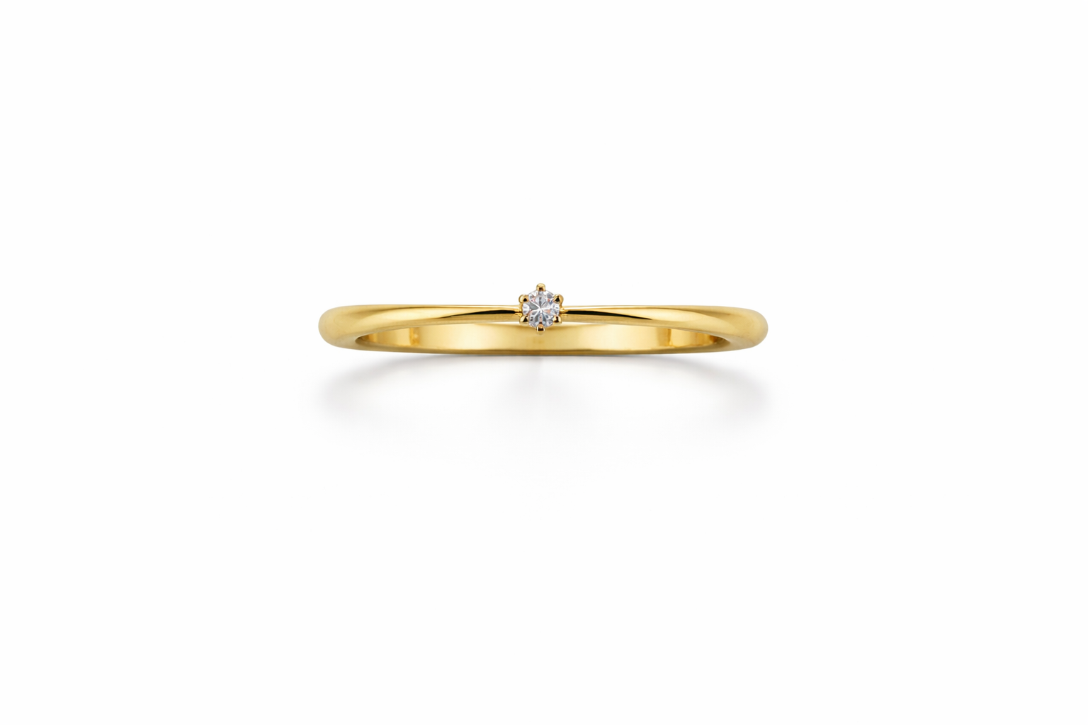 GULLHRINGUR – 14 KT – DEM 0,03 ct