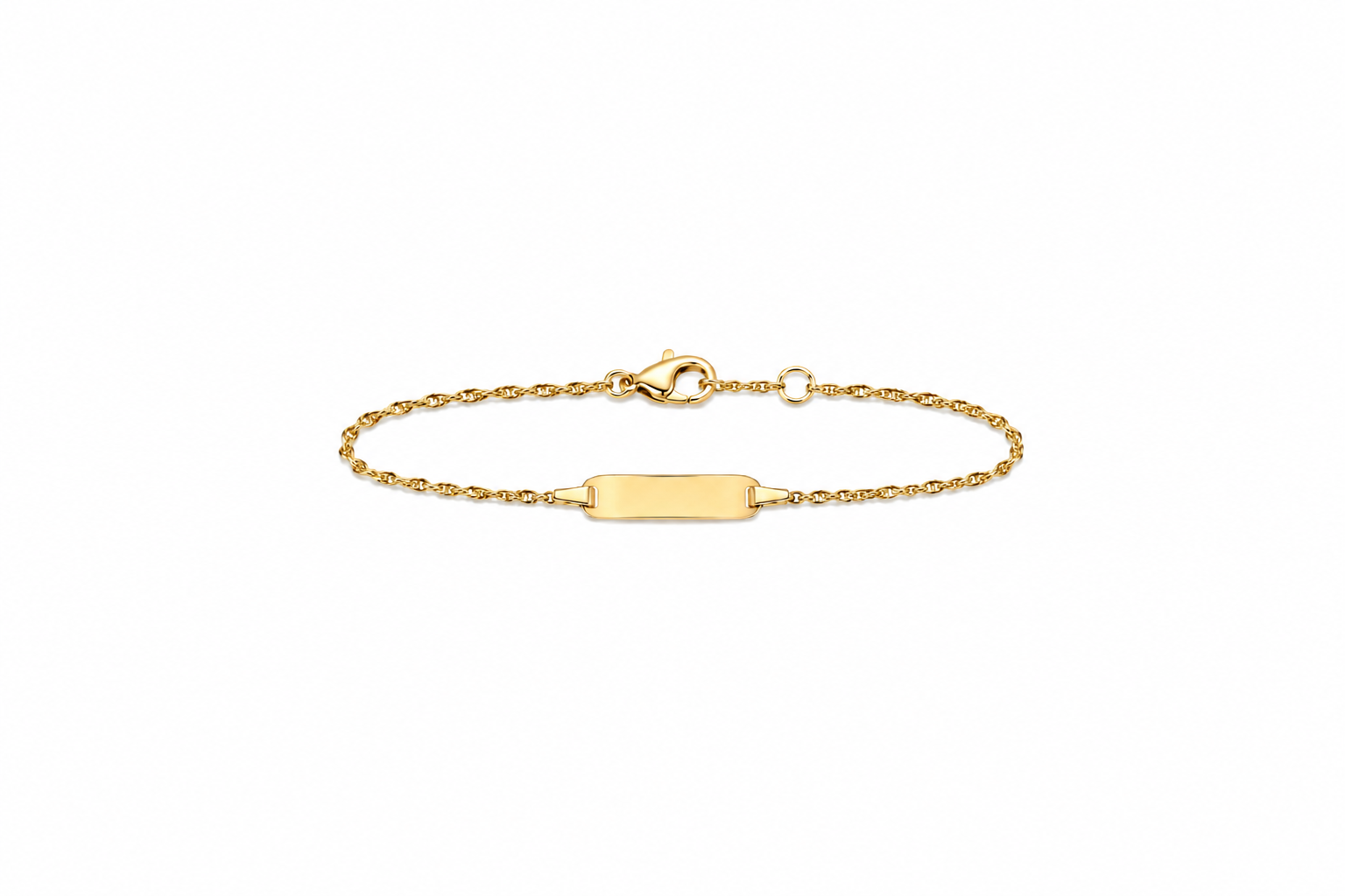 9 kt GULL – ARMBAND – ÁLETRUN