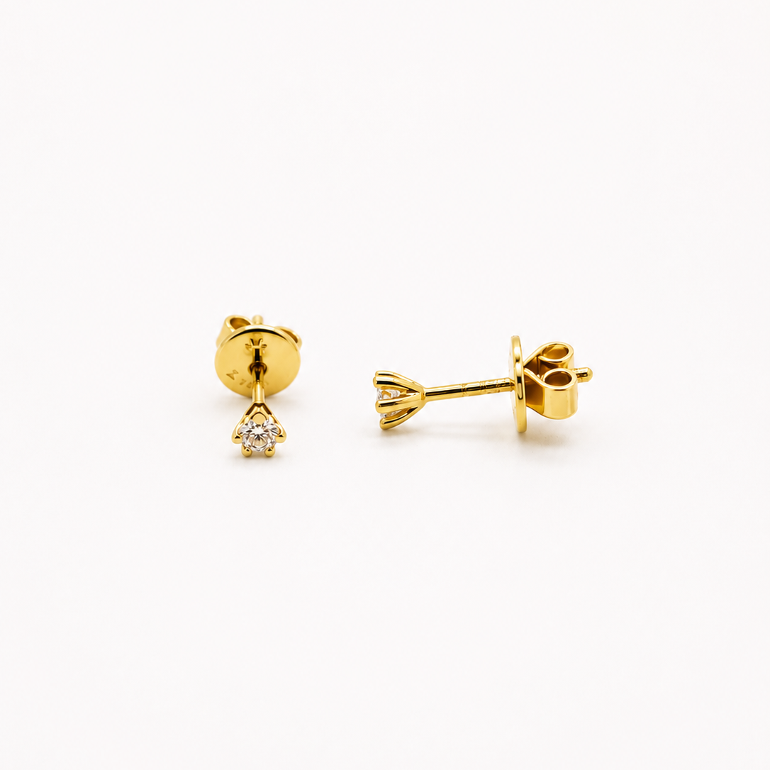 GULLEYRNALOKKAR – 14 KT – DEM 0,10 ct