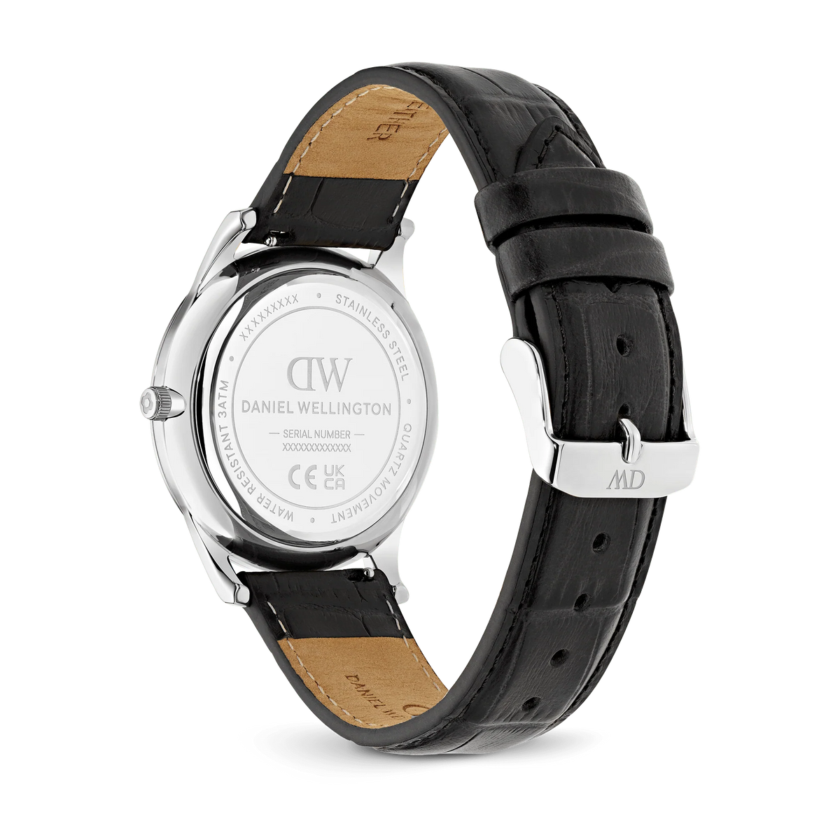 Pathfinder Black-Croc Frost-White Silver – 39 mm