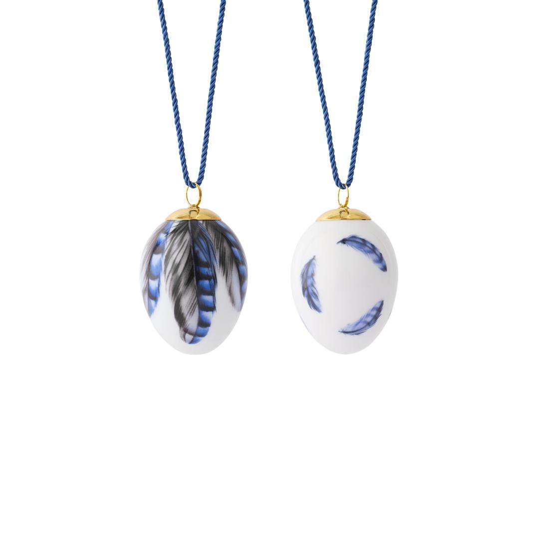 Royal Copenhagen Páskaegg 2025 Eurasian Jay Feathers 2stk
