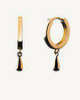 BY LOVISA - Stilla litlir hoops með litlum dropa - gylltir