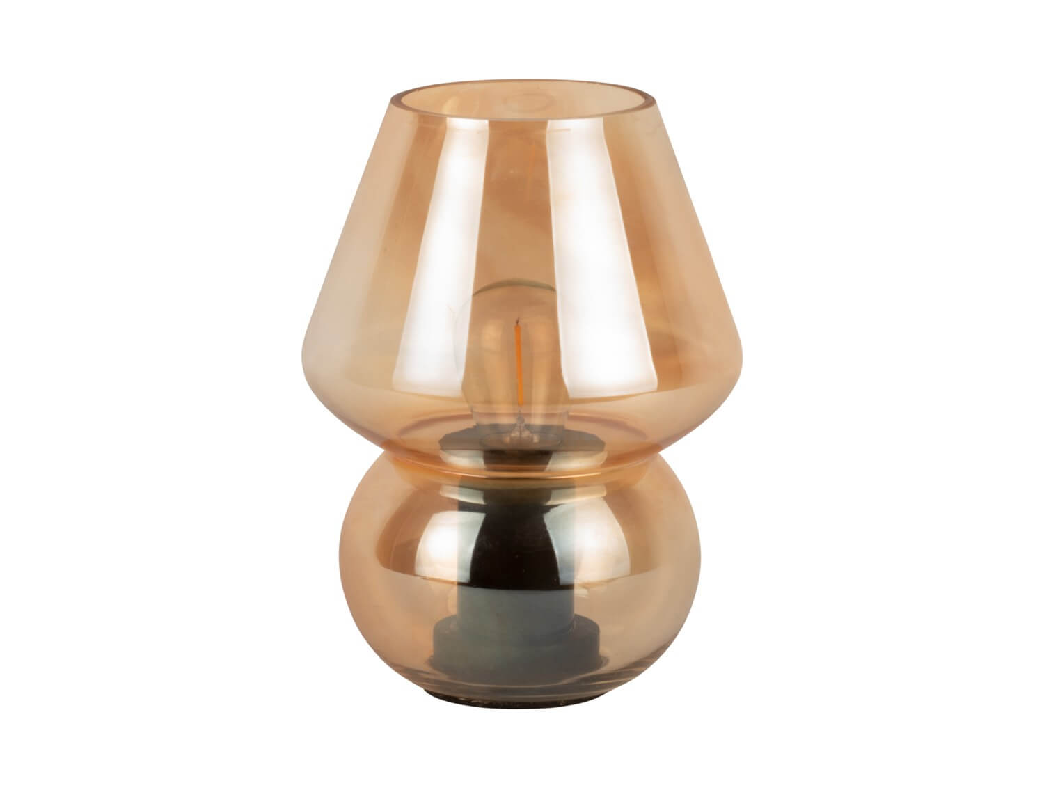Led borðlampi – Gler – Brúnn