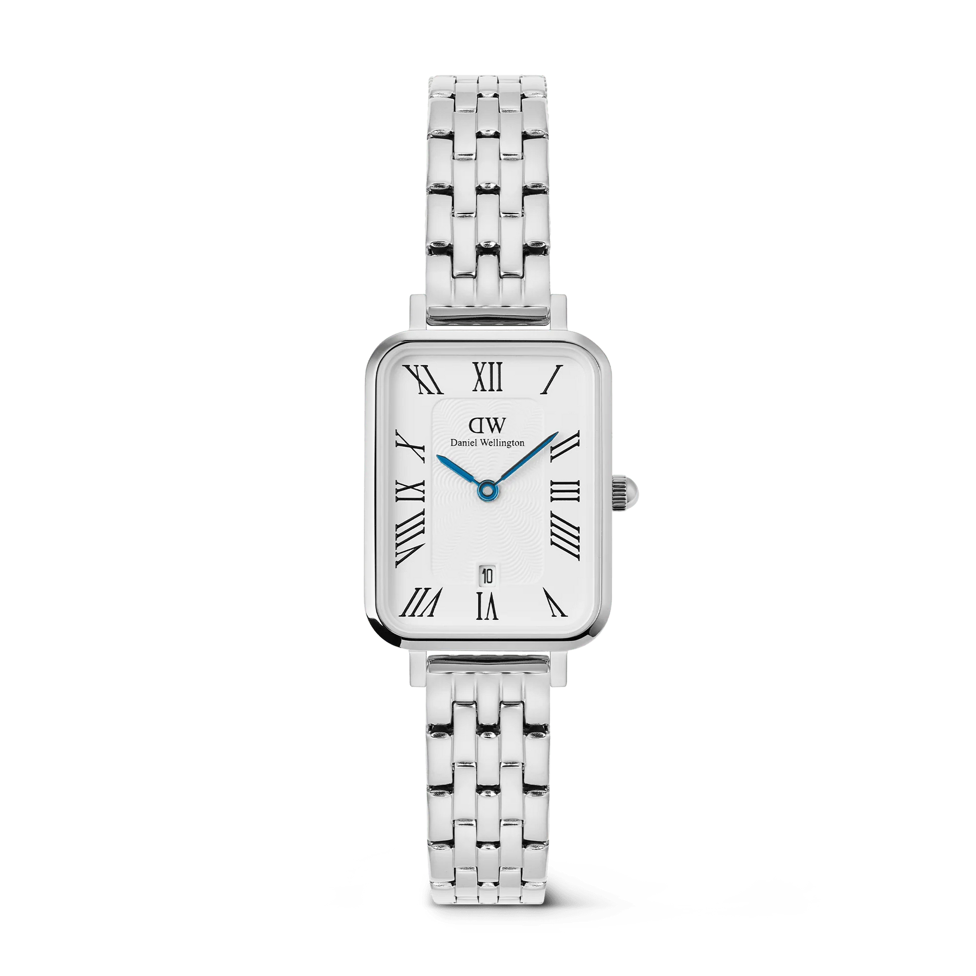 Daniel Wellington – Quadro Roman Numerals Date 5-link Silver