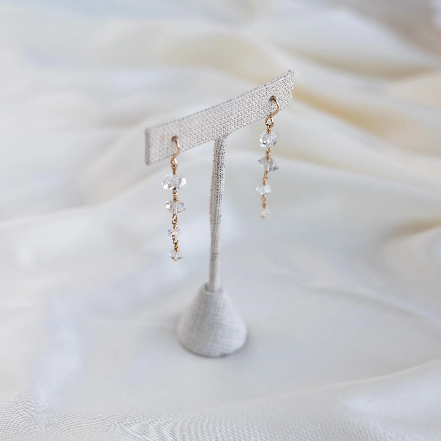 Tiered Herkimer Earrings