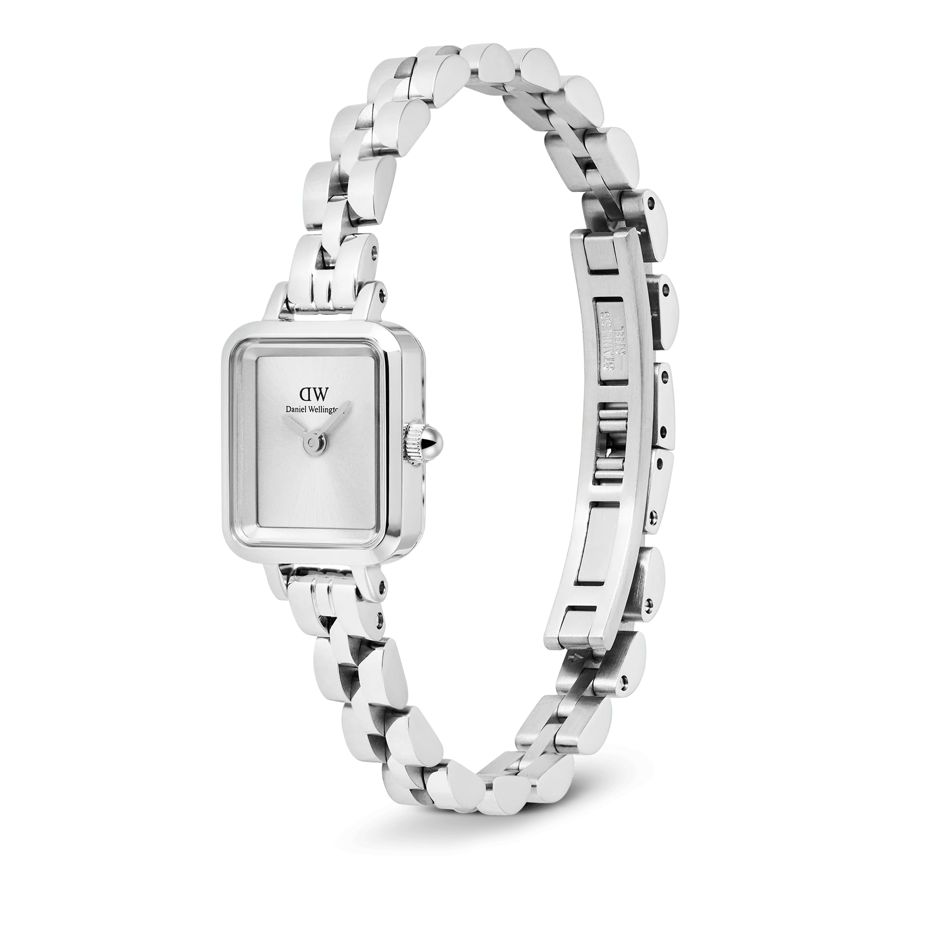 Daniel Wellington – Quadro Mini Arch 3-link White Sunray Silver – 15,4 x 18,2mm