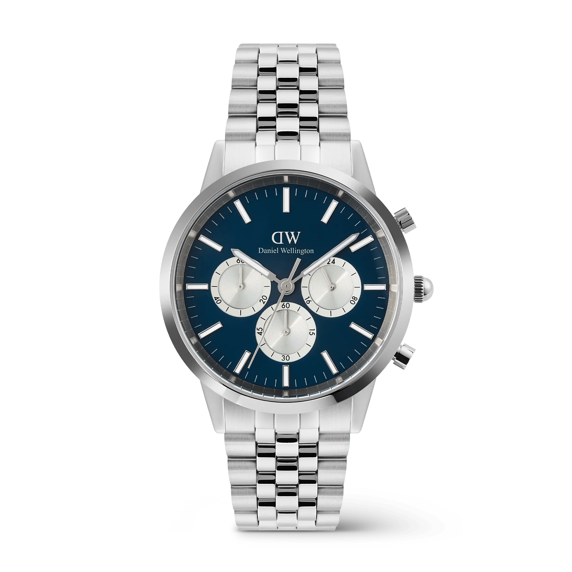 Daniel Wellington – Táknrænt krónografúr Arch með 5 hlekkjum Arctic Panda silfur – 42 mm