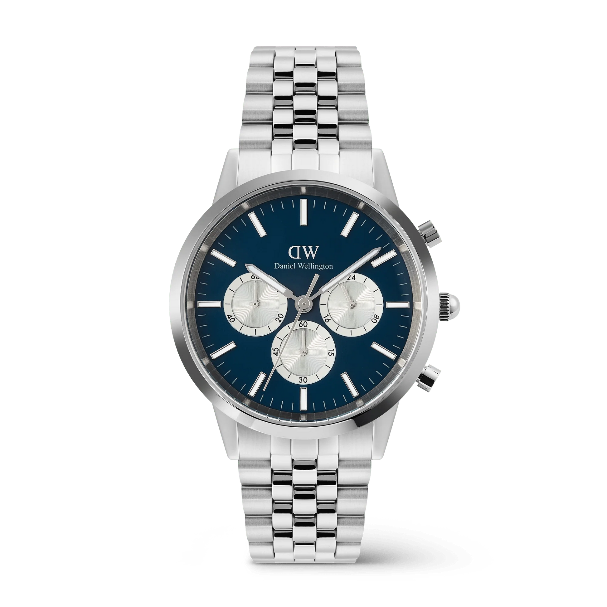 Daniel Wellington – Táknrænt krónografúr Arch með 5 hlekkjum Arctic Panda silfur – 42 mm