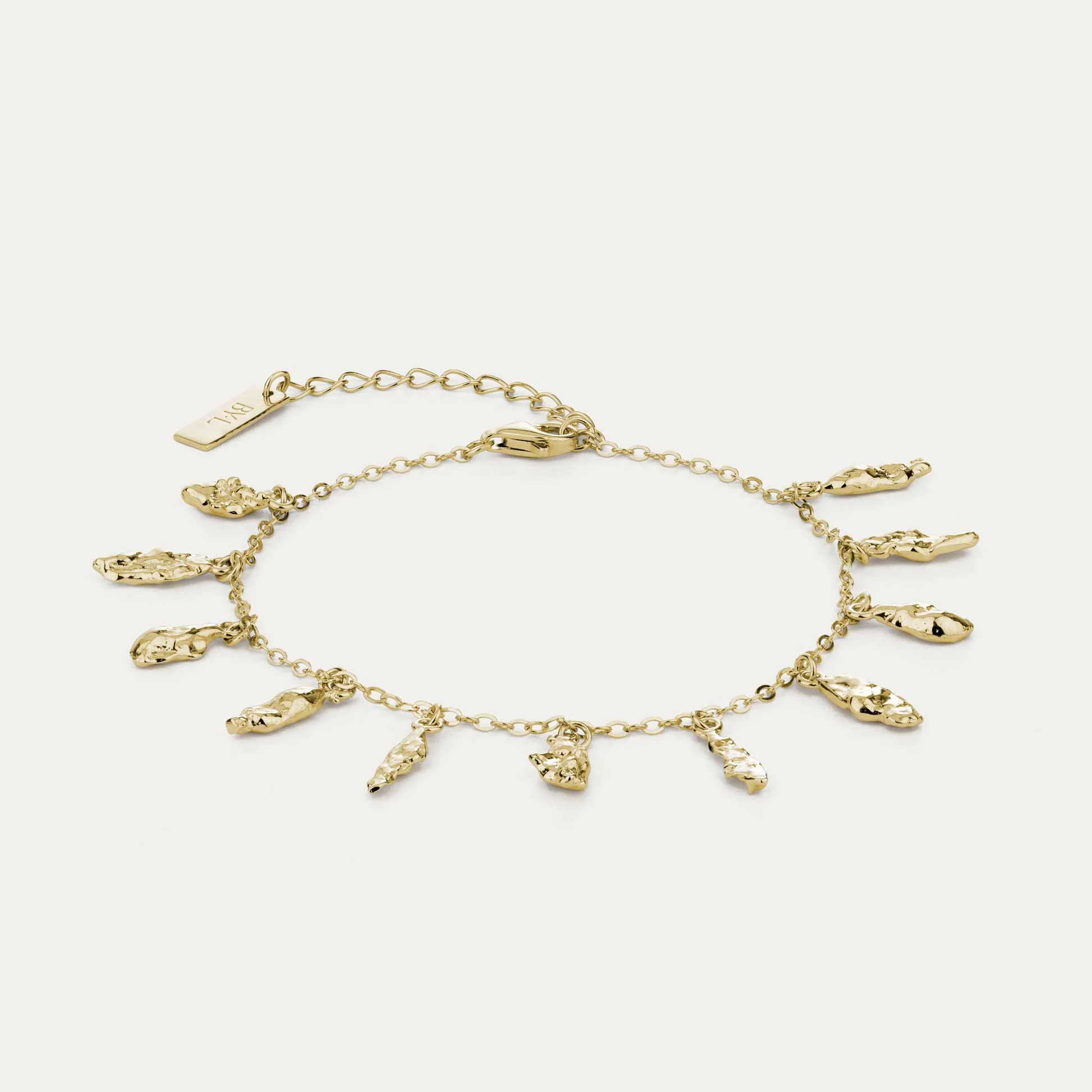 BY•L – Örkörk armband m/ 11x arkir - gyllt