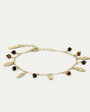 BY•L – Örkörk armband m/ 5x arkir & 8x Tígrisaugu - gyllt