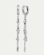 BY•L – Örkörk eyrnalokkar 15mm hoops m/ 4x örkum í keðju - rhodium