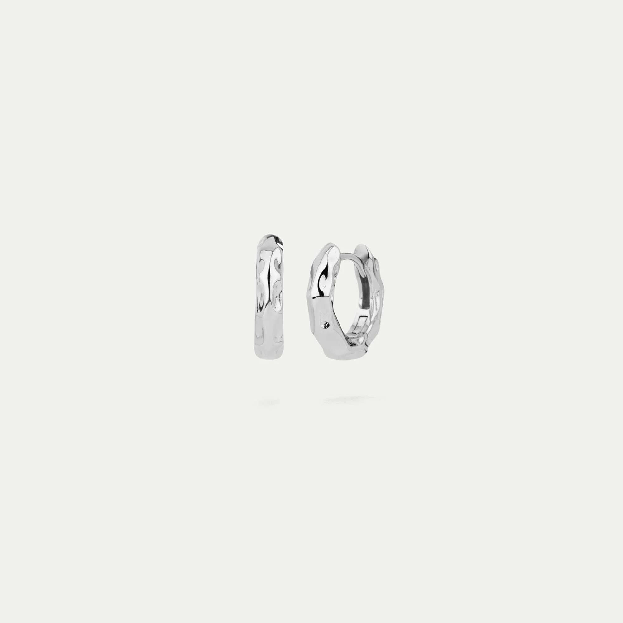 BY•L – Örkörk eyrnalokkar 15mm hringir - rhodium