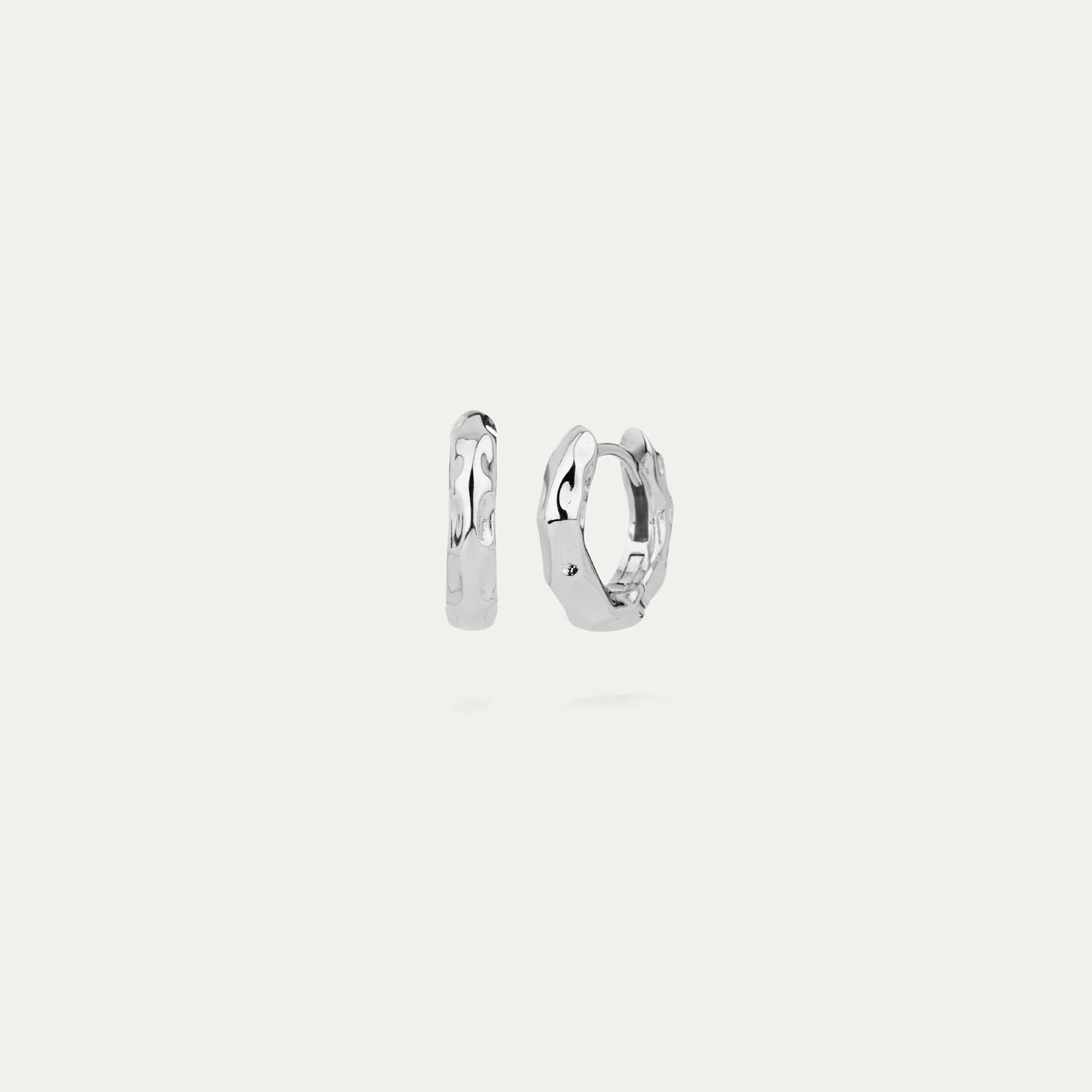BY•L – Örkörk eyrnalokkar 15mm hringir - rhodium