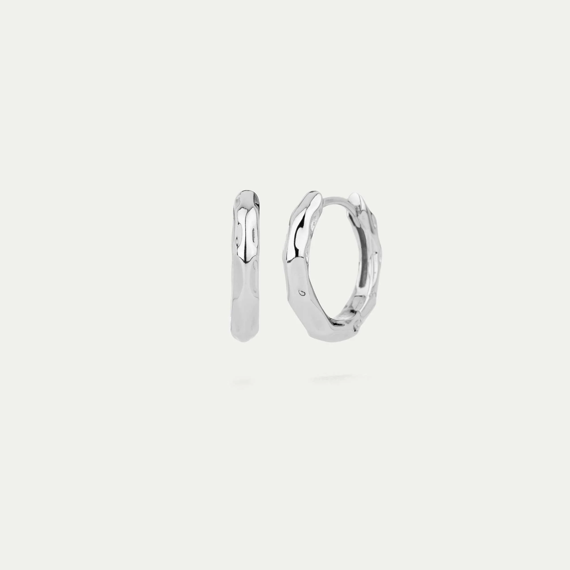 BY•L – Örkörk eyrnalokkar 20mm hringir - rhodium