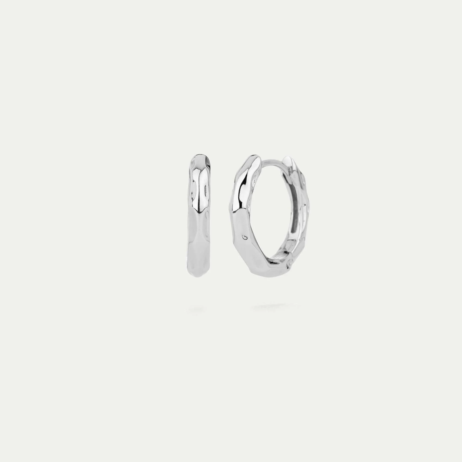BY•L – Örkörk eyrnalokkar 20mm hringir - rhodium