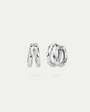 BY•L – Örkörk  tvöfaldir hoops - rhodium