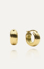 Edge Ribbed Small Hoops