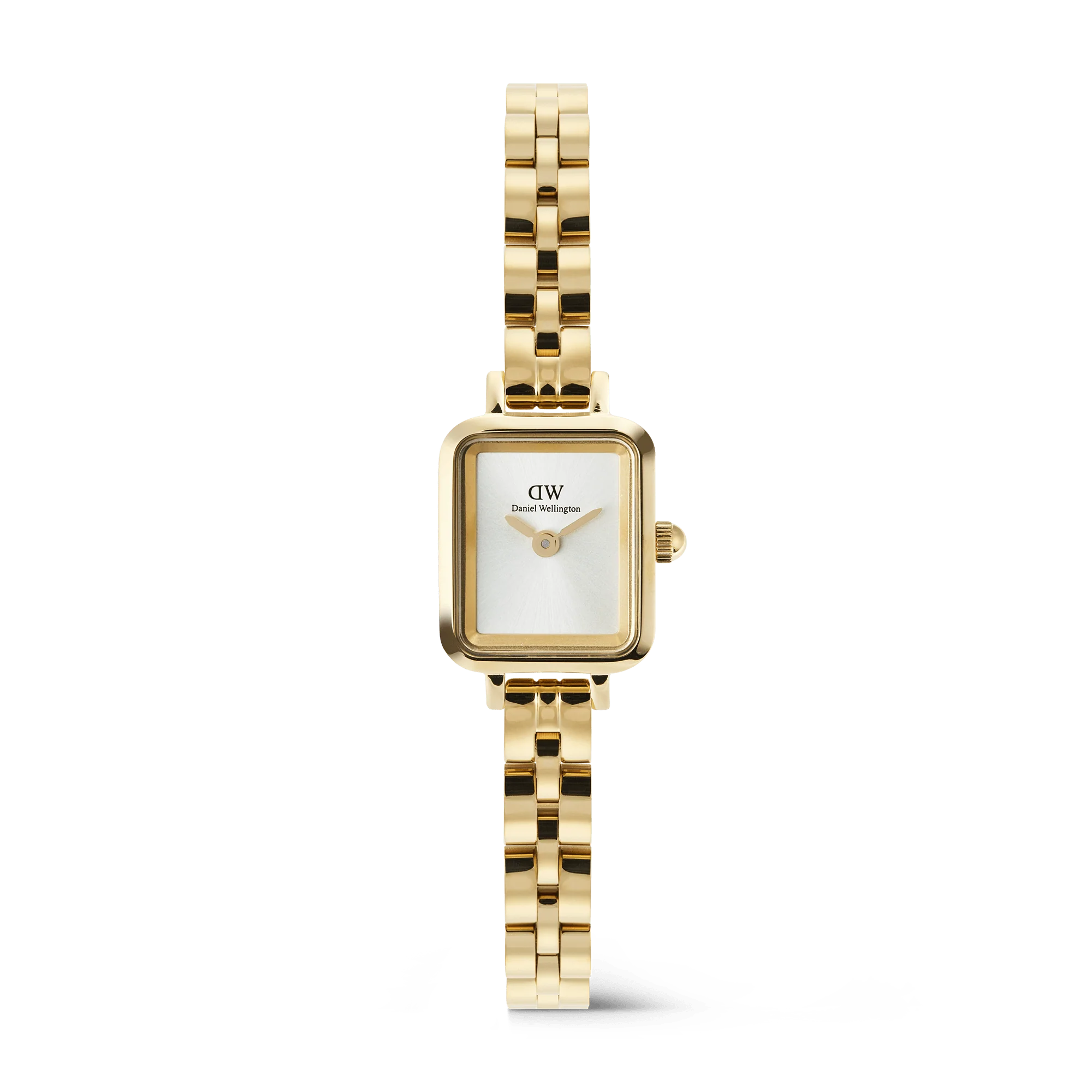Daniel Wellington – Quadro Mini Arch 3-link hvítt Sunray gull – 15,4 x 18,2 mm