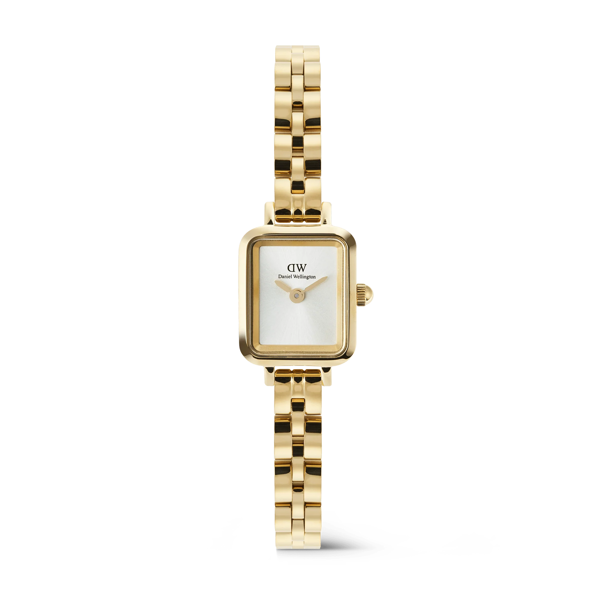 Daniel Wellington – Quadro Mini Arch 3-link hvítt Sunray gull – 15,4 x 18,2 mm