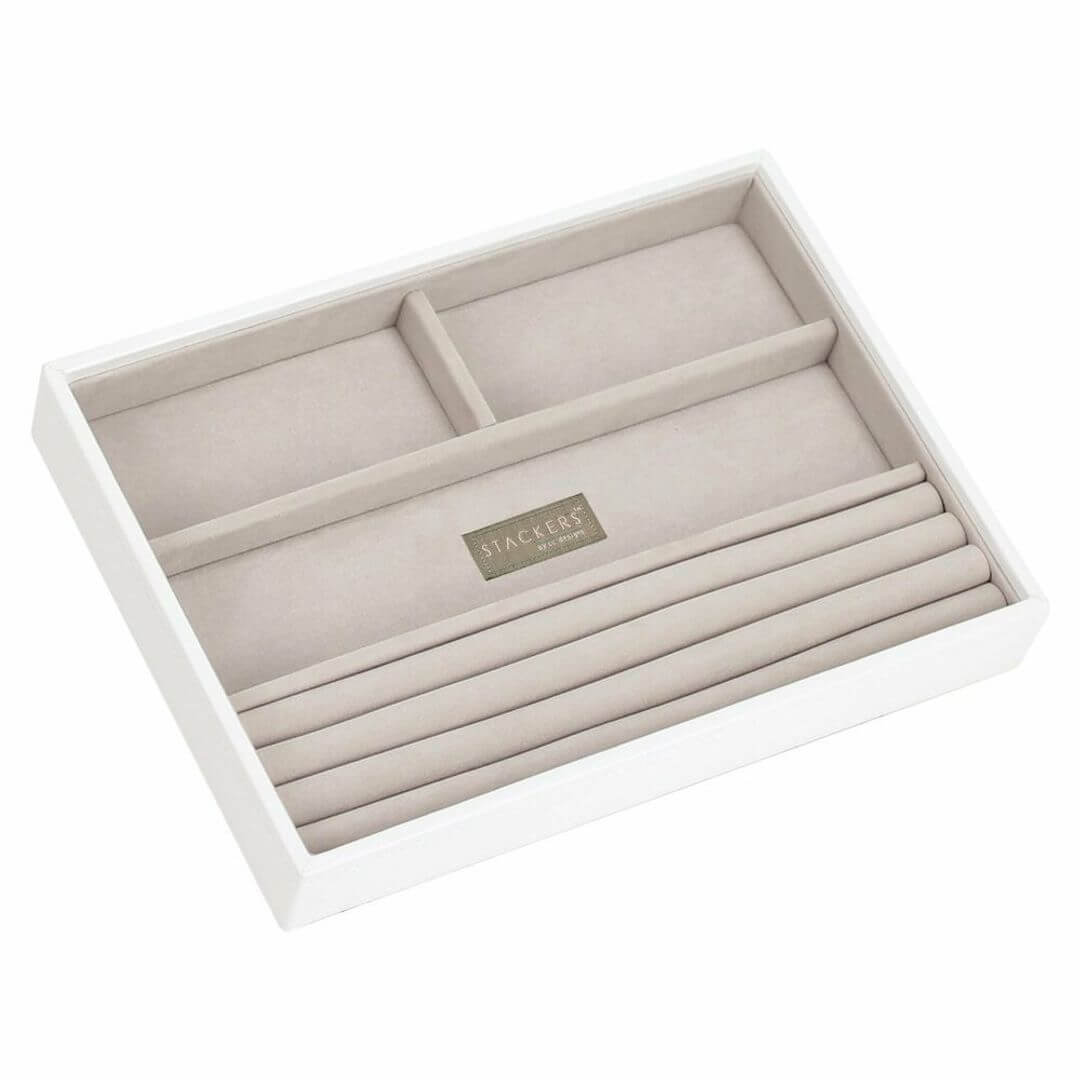 Stackers box hvítt fyrir hringi og armbönd 