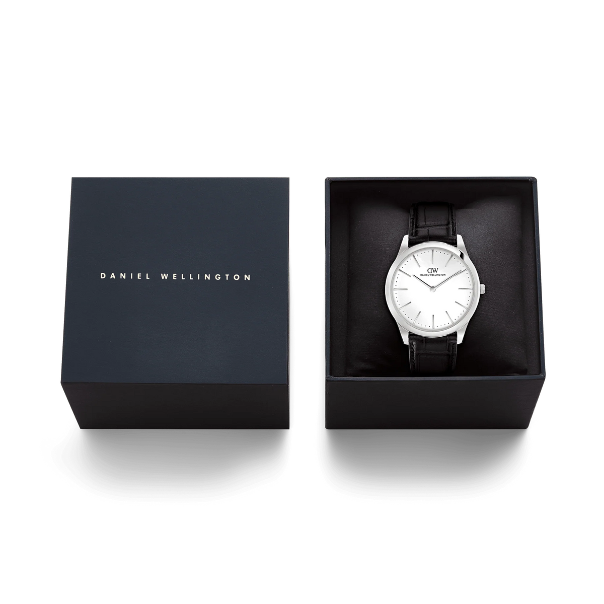 Pathfinder Black-Croc Frost-White Silver – 39 mm