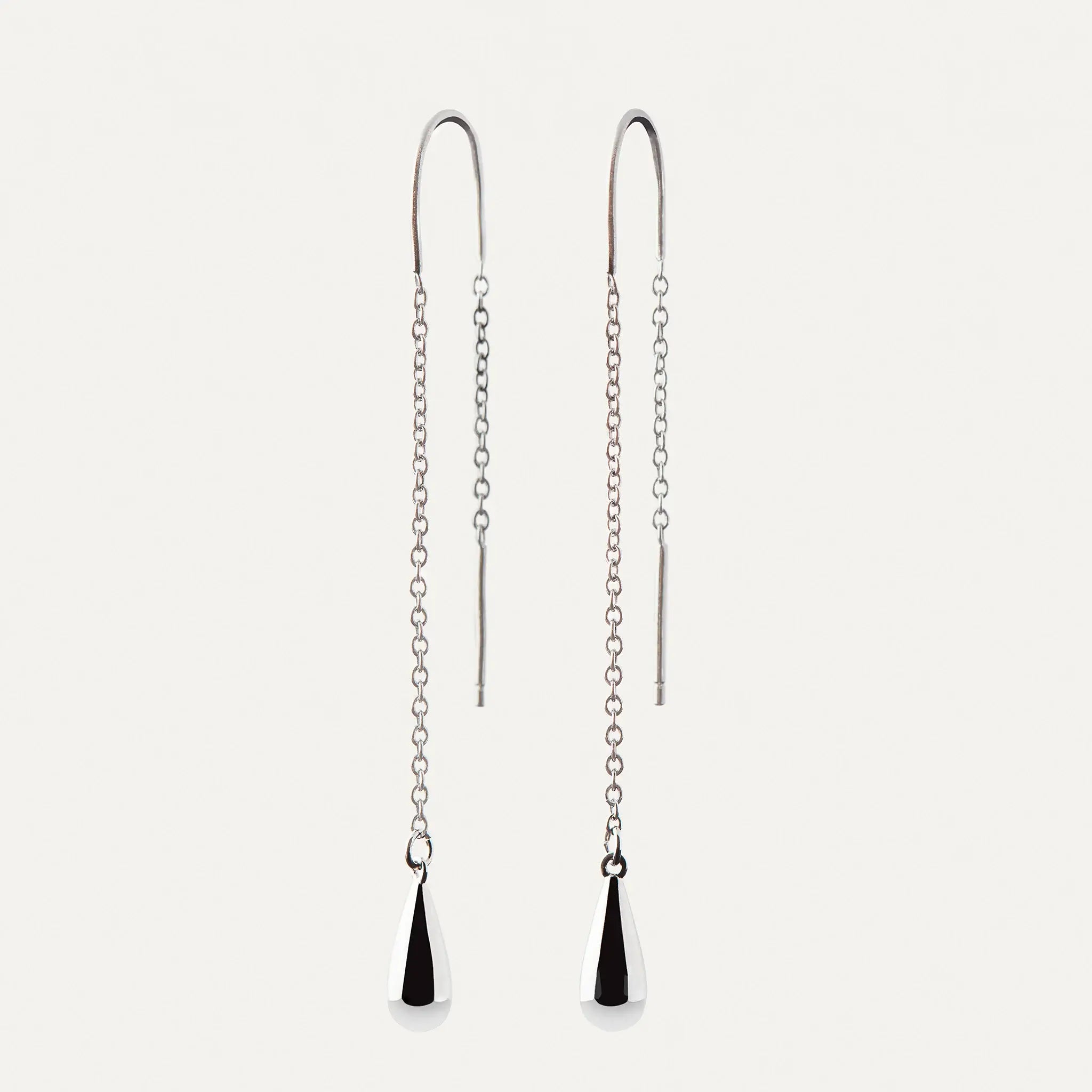 BY LOVISA - Stilla threaders - rhodium