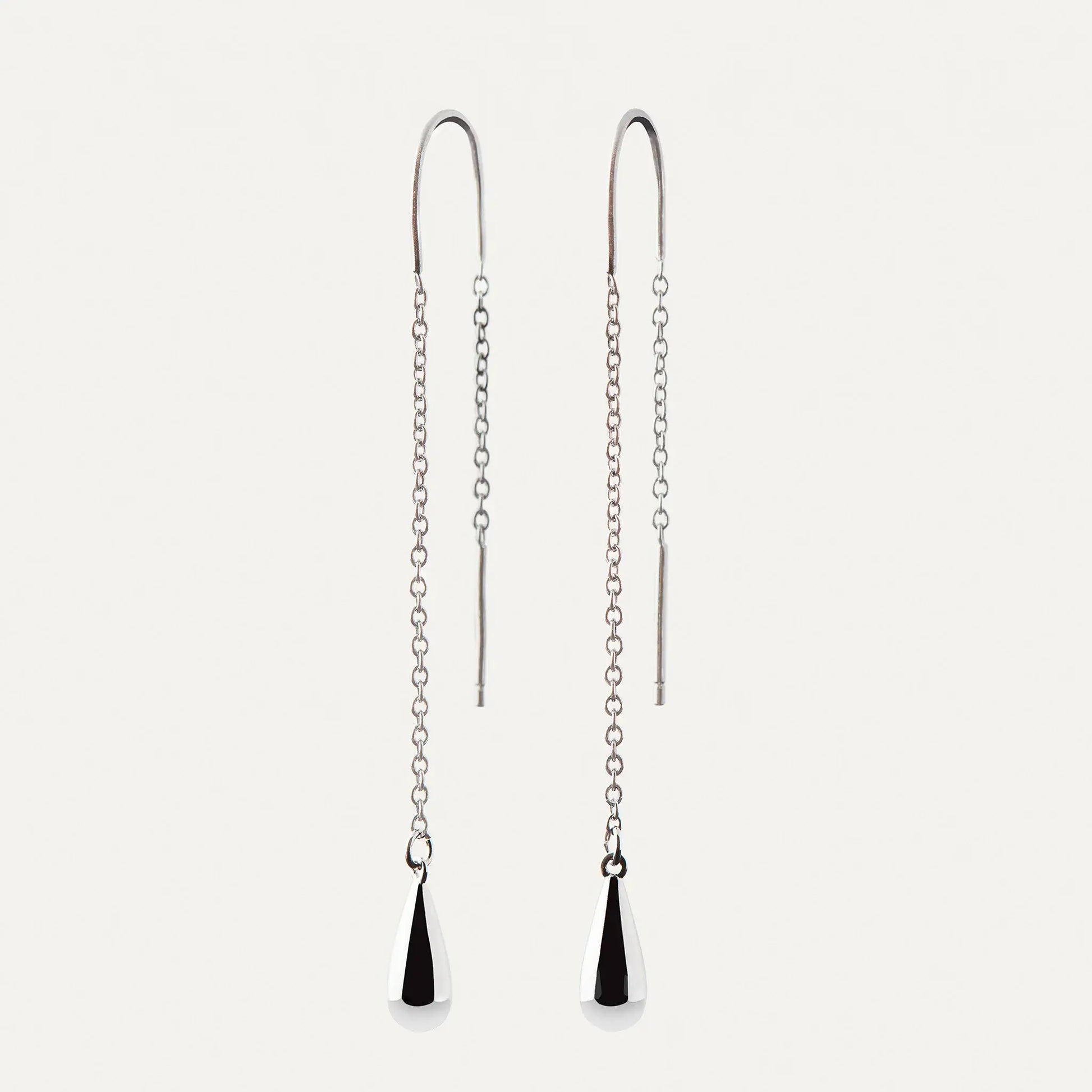 BY LOVISA - Stilla threaders - rhodium