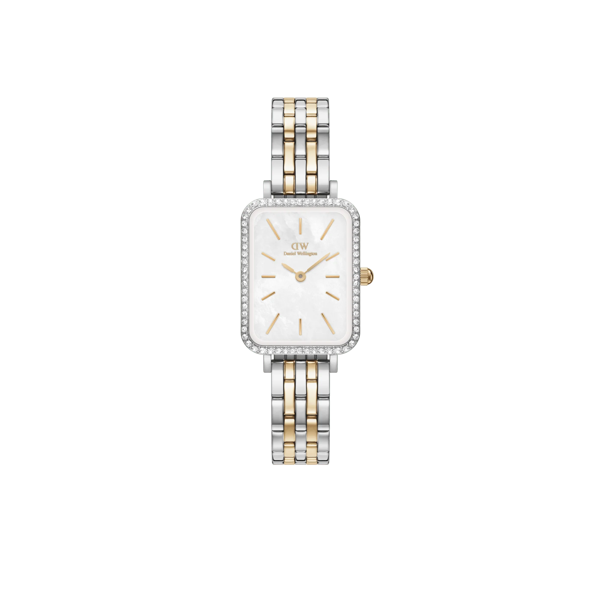 Daniel Wellington – Quadro Lumine Bezel 5-Link Two-Tone MOP