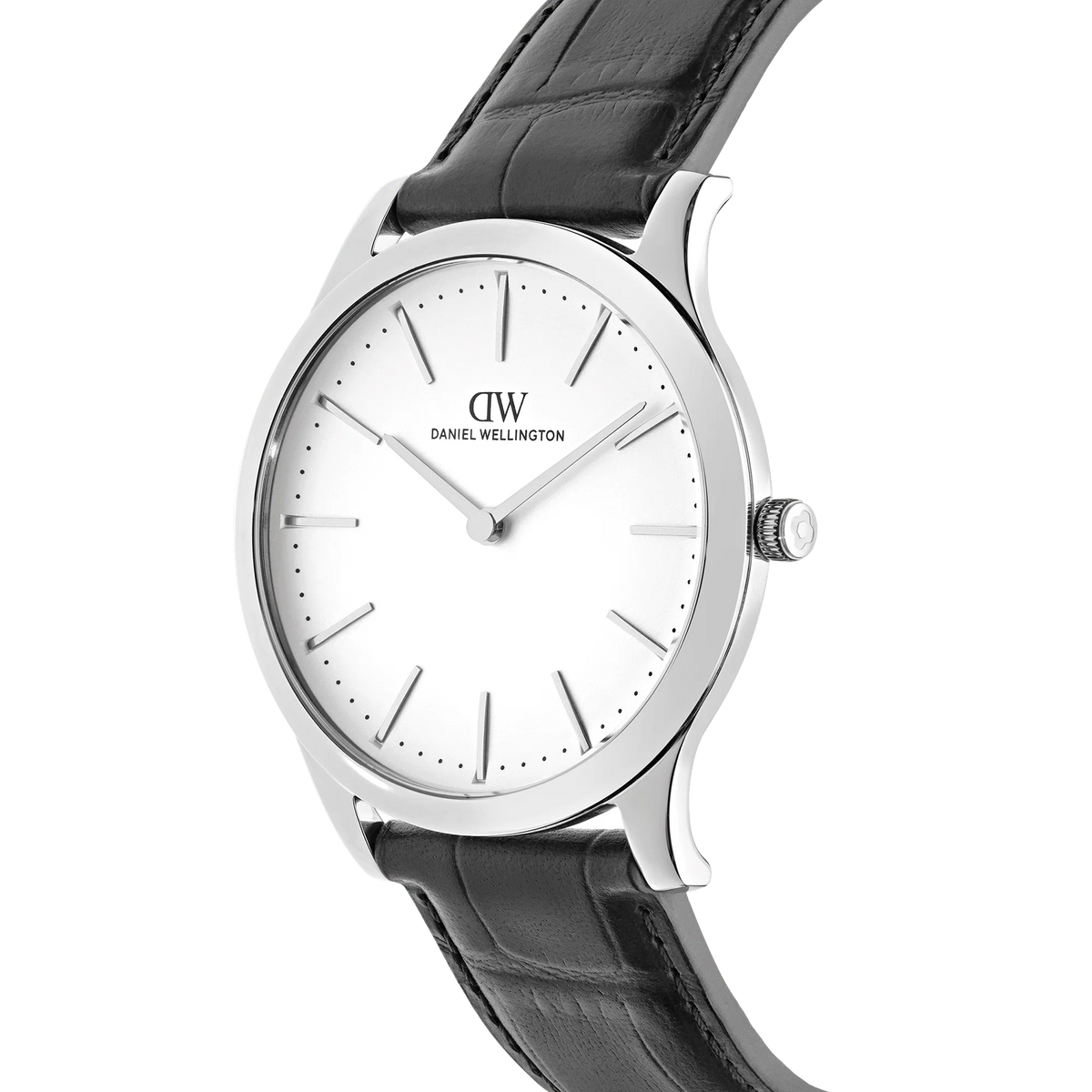 Pathfinder Black-Croc Frost-White Silver – 39 mm