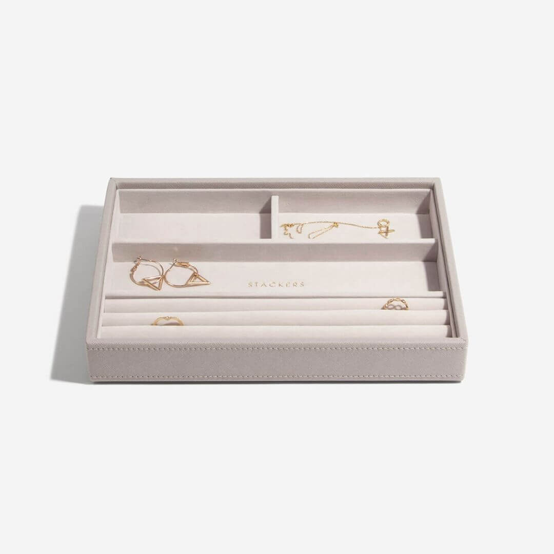 Stackers box ljósgrátt fyrir hringi og armbönd 