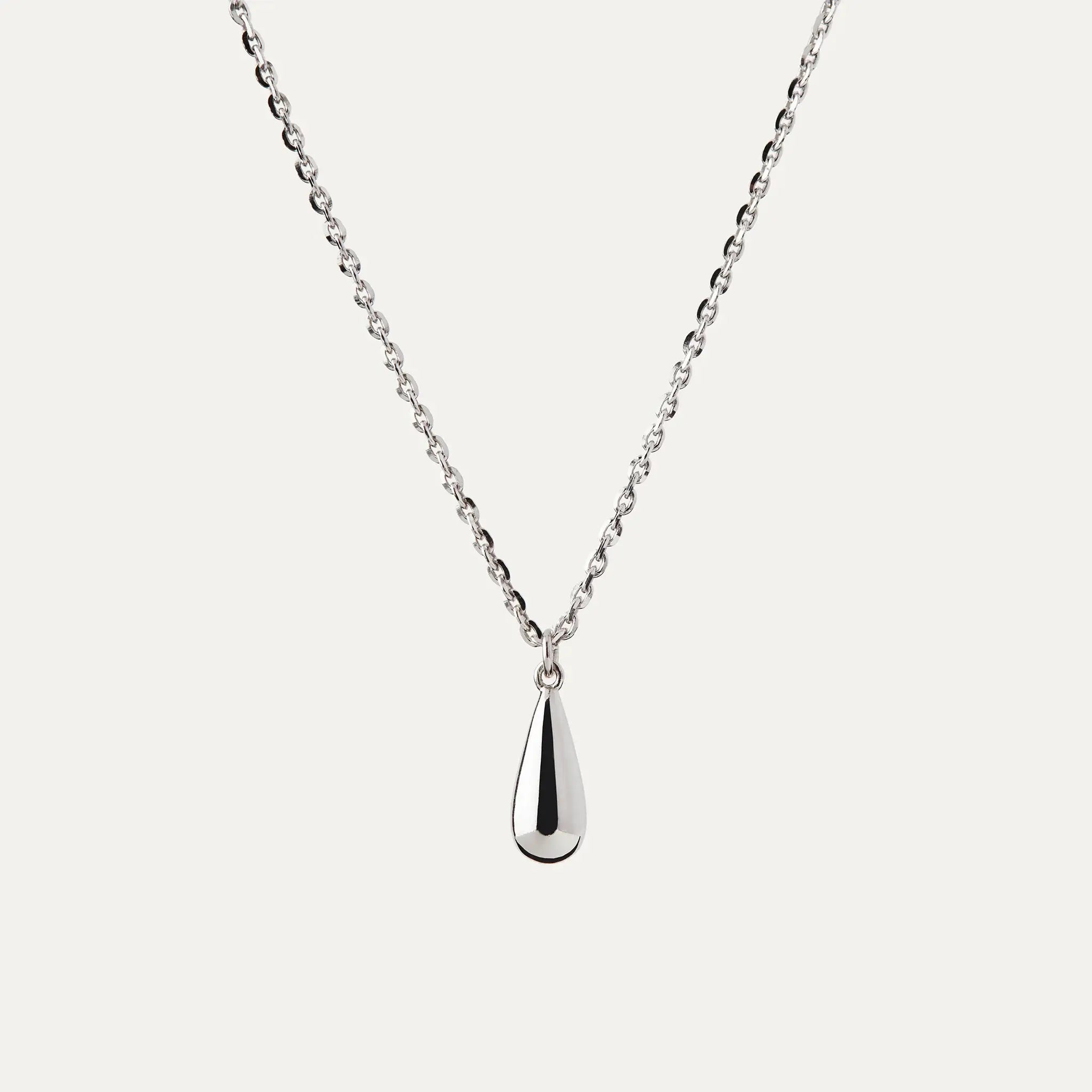 BY-L - Stilla hálsmen dropi - rhodium