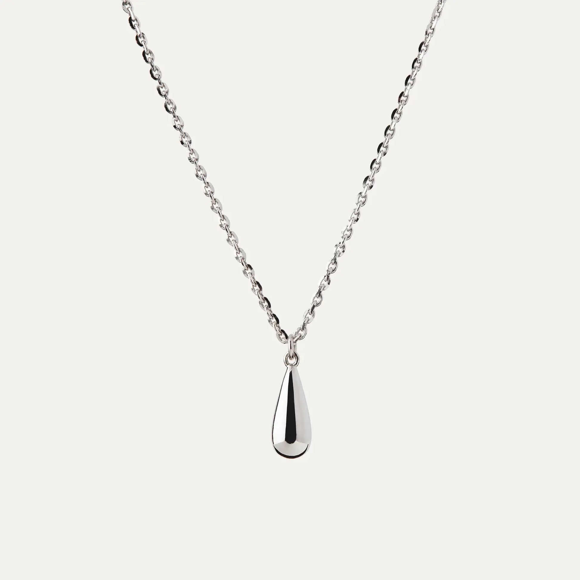 BY-L - Stilla hálsmen dropi - rhodium