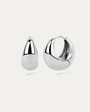 BY LOVISA – Stilla Chunky hoops - Rhodium
