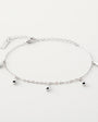BY LOVISA - Stilla armband 5 dropar - rhodium