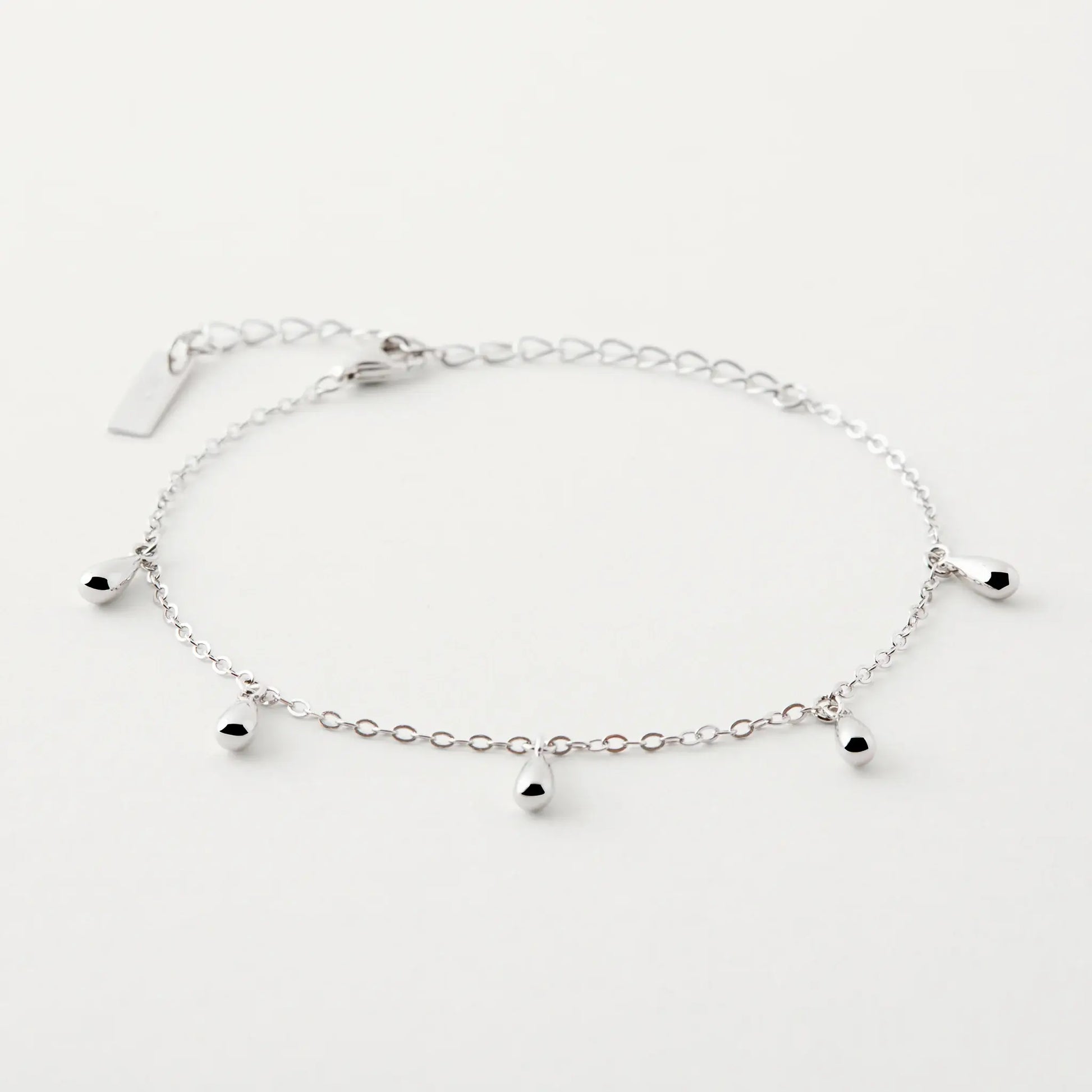 BY LOVISA - Stilla armband 5 dropar - rhodium