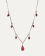 BY-L – Garnet & Red quartz – rhodium