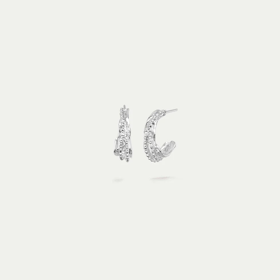 BY•L – TAILSTAILS EYRNALOKKAR 18MM – RHODIUM