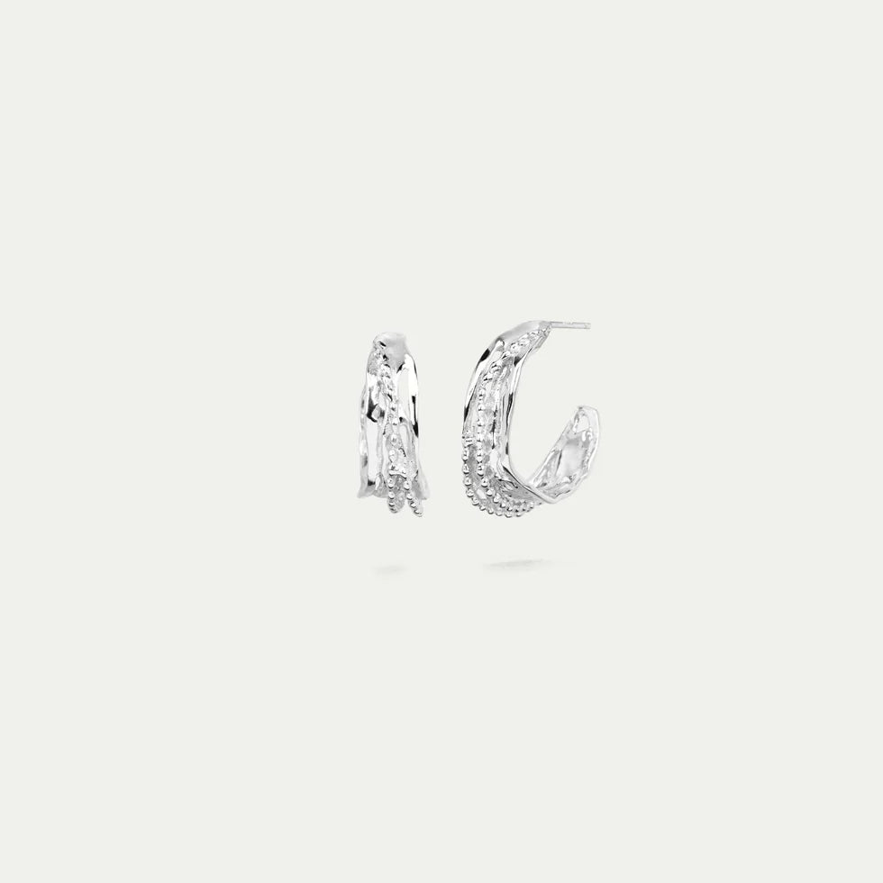 BY•L – TAILSTAILS EYRNALOKKAR 22MM - RHODIUM